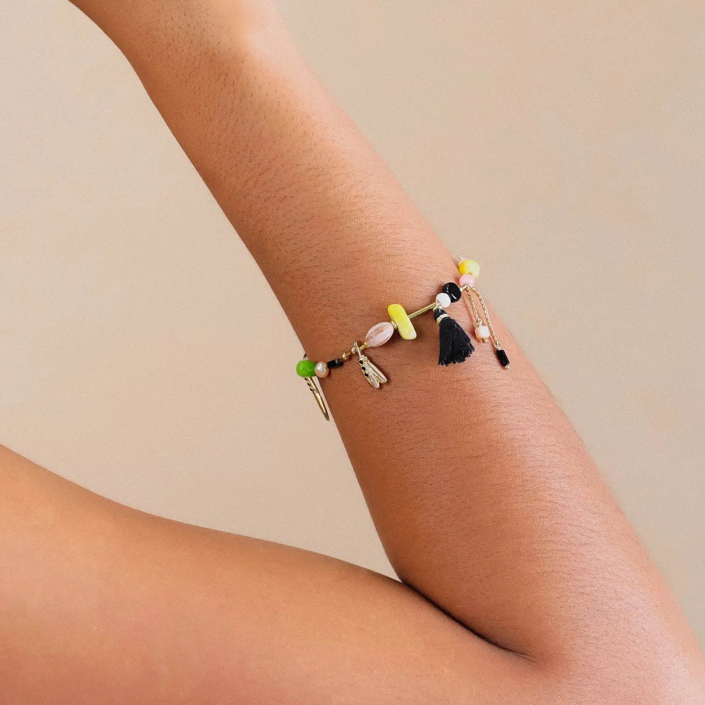Keira Multi Dangle Stretchy Bracelet