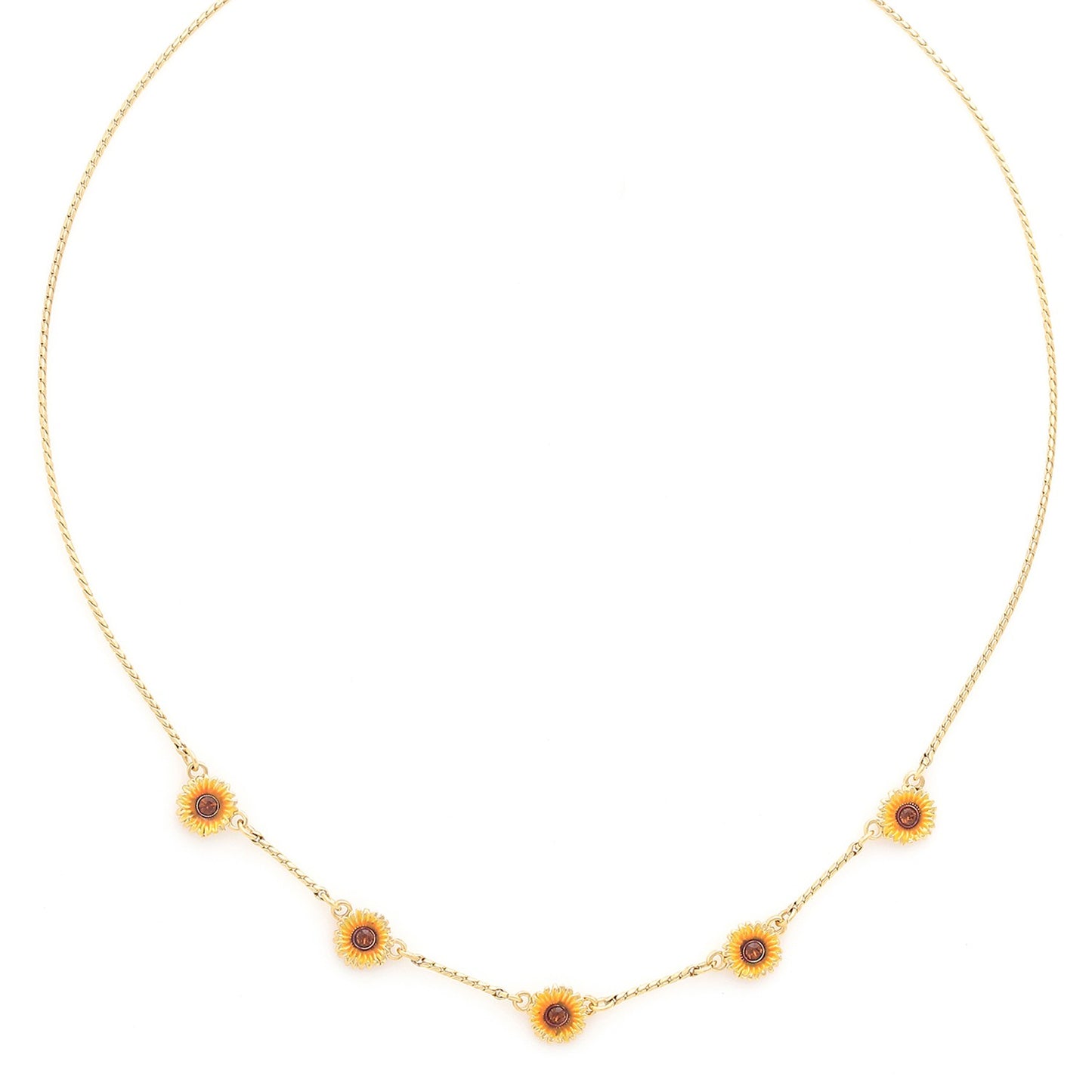 Multi Sunflower Necklace