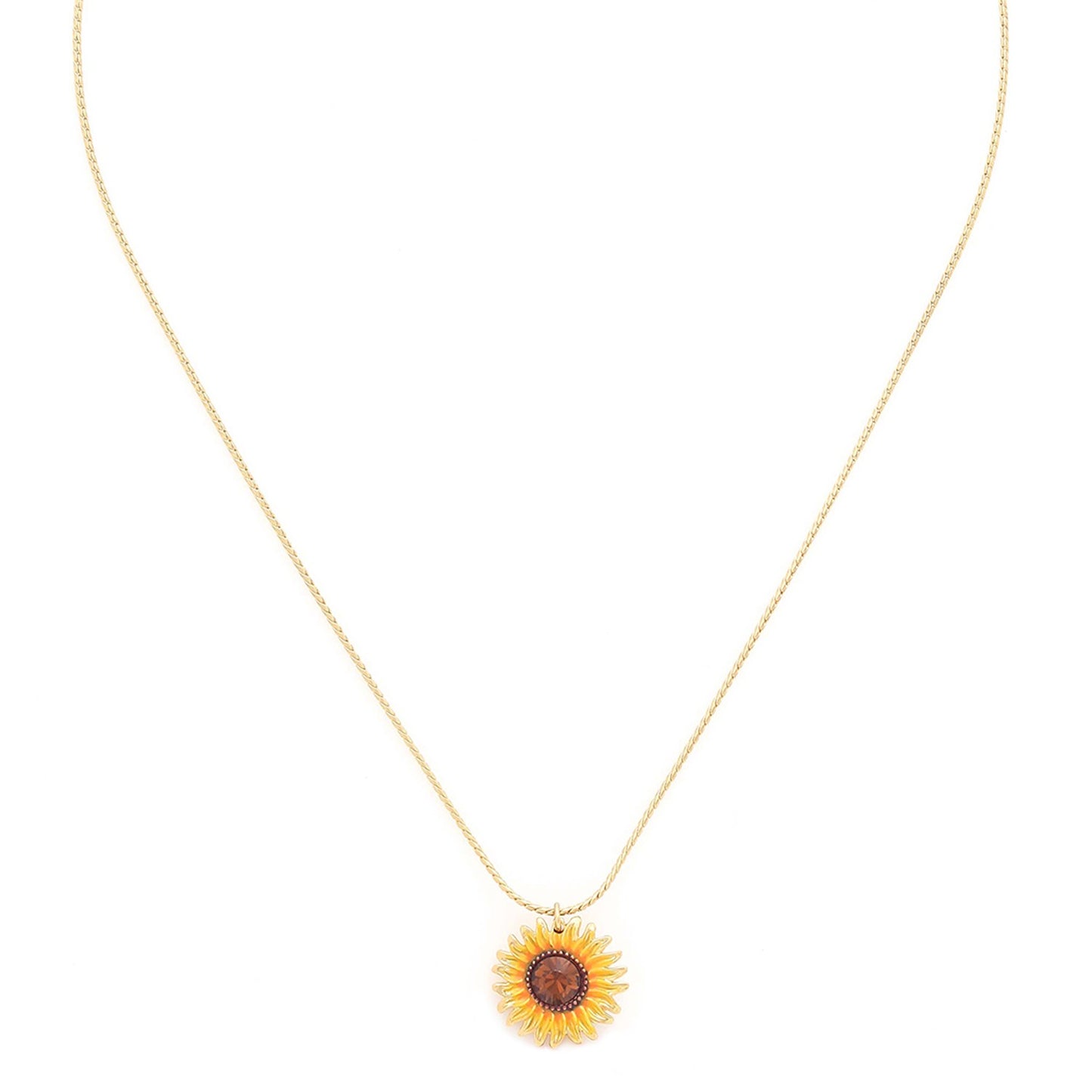 Sunflower Pendant Necklace