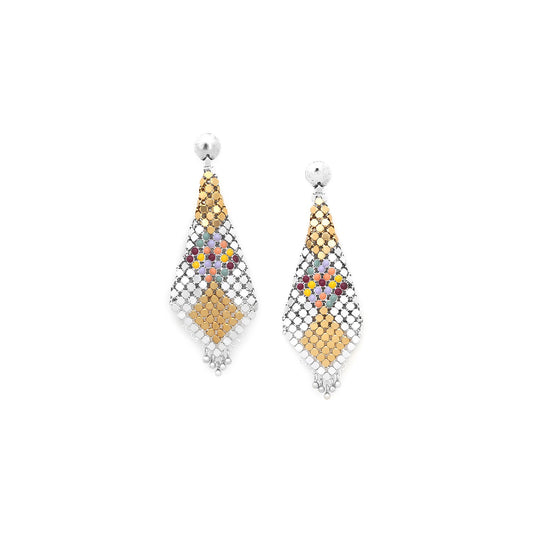 Slinky Chainmail Silver Earrings