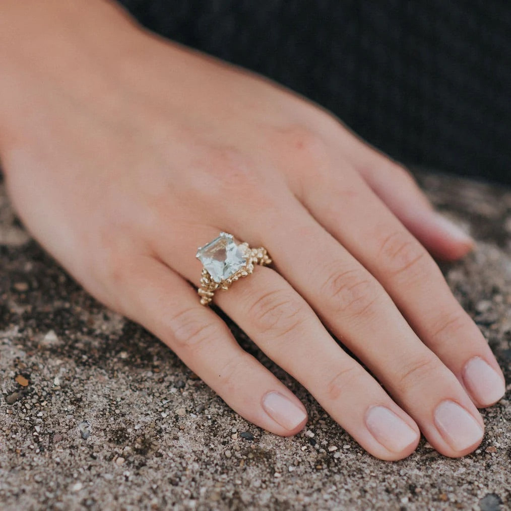 Gold Giselle Green Quartz Ring