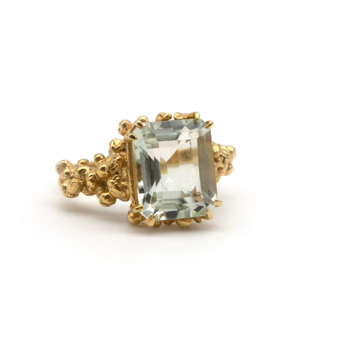 Gold Giselle Green Quartz Ring