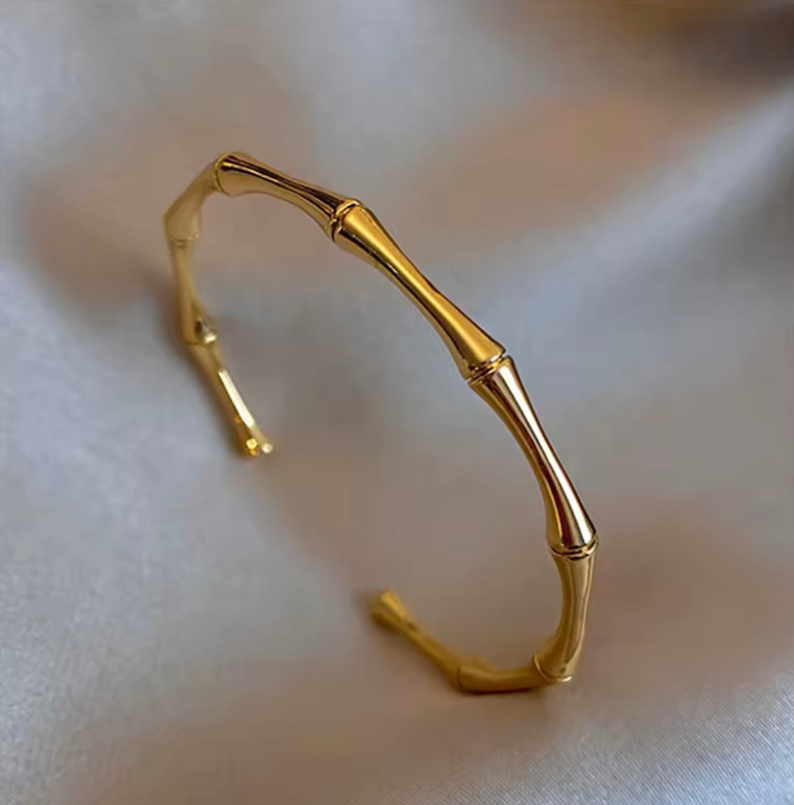 Delicate Gold Bamboo Bangle