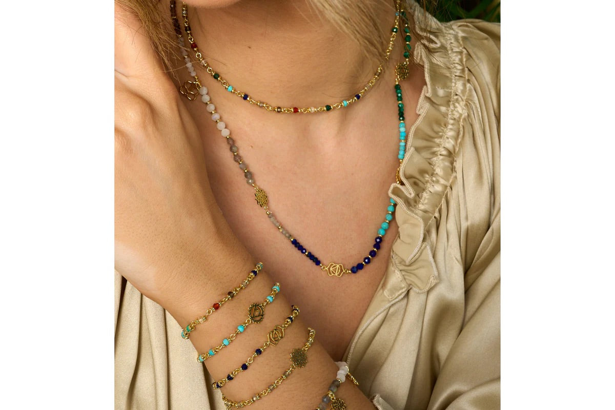 Silver Chakra Multi Gemstone Necklace/Bracelet