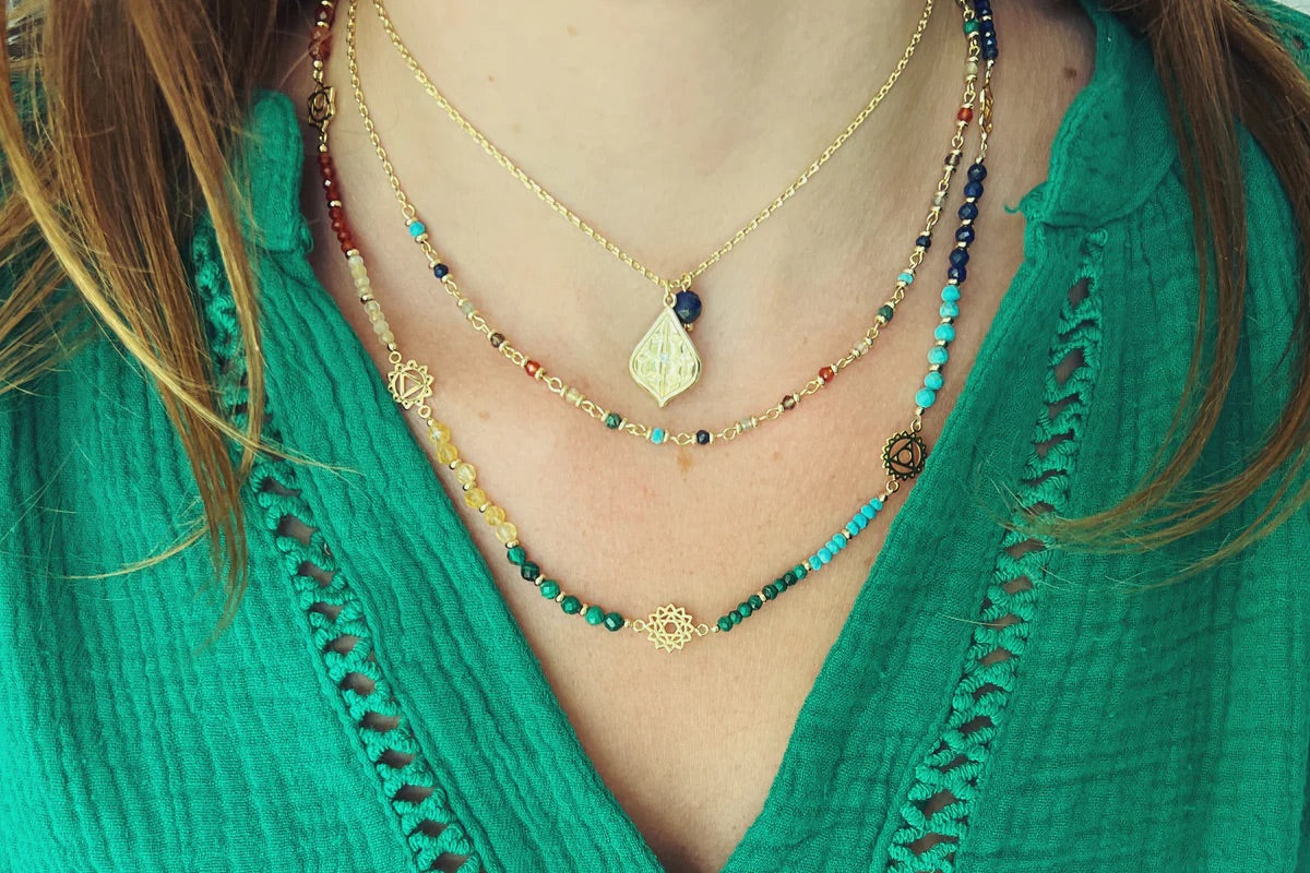 Silver Chakra Multi Gemstone Necklace/Bracelet