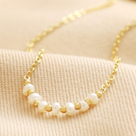 Freshwater Pearl Gold Necklace