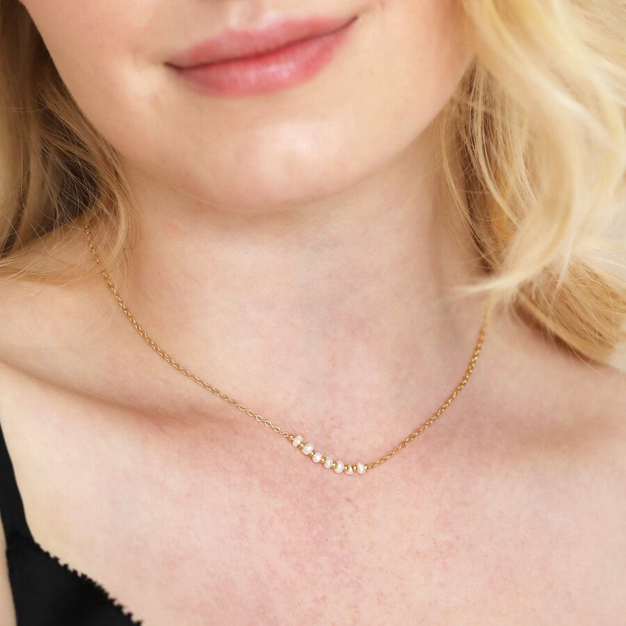 Freshwater Pearl Gold Necklace
