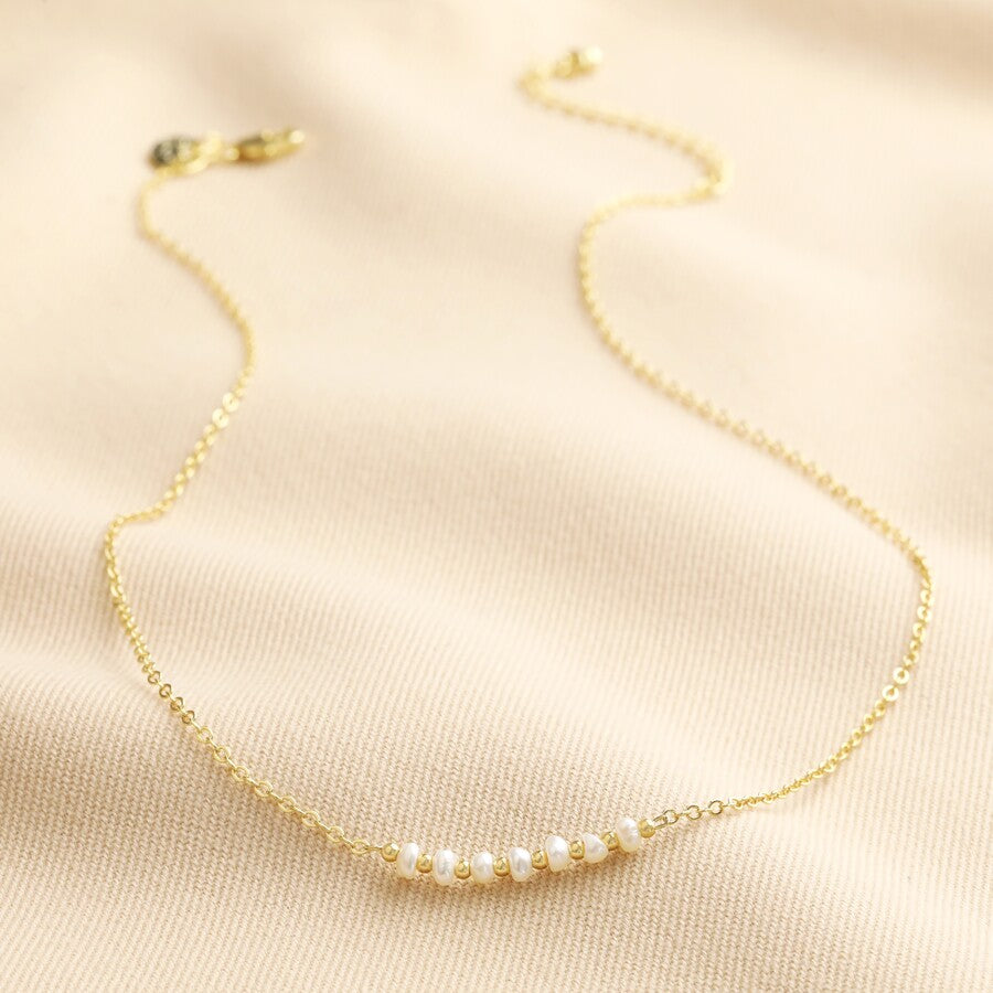 Freshwater Pearl Gold Necklace