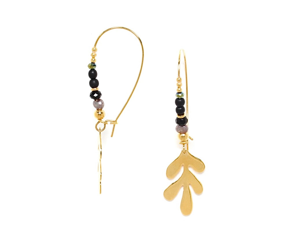 Julia Leaf Hook Earrings