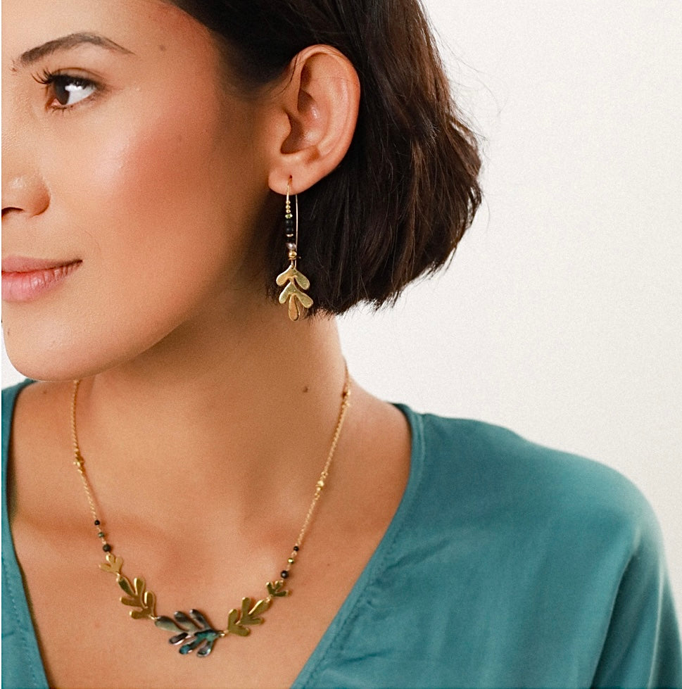 Julia Leaf Gemstone Bracelet