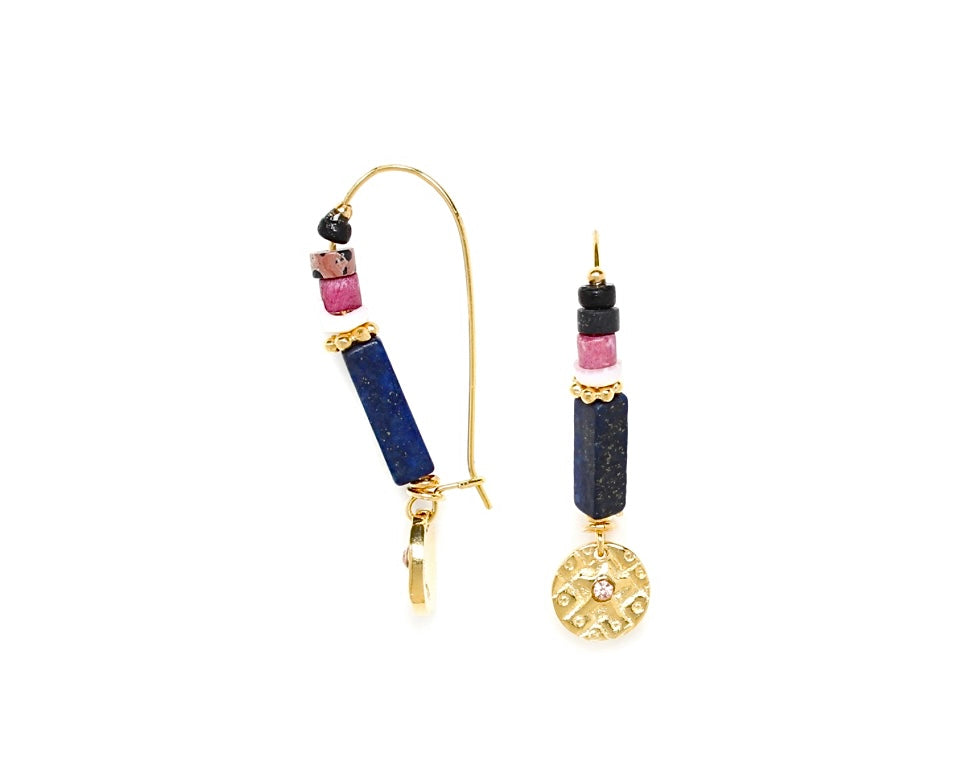 Cleopatra Lapis Hook Earrings