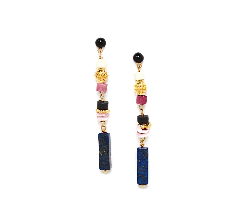 Cleopatra Lapis Drop Earrings