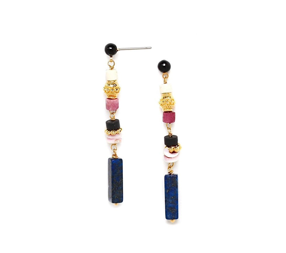Cleopatra Lapis Drop Earrings