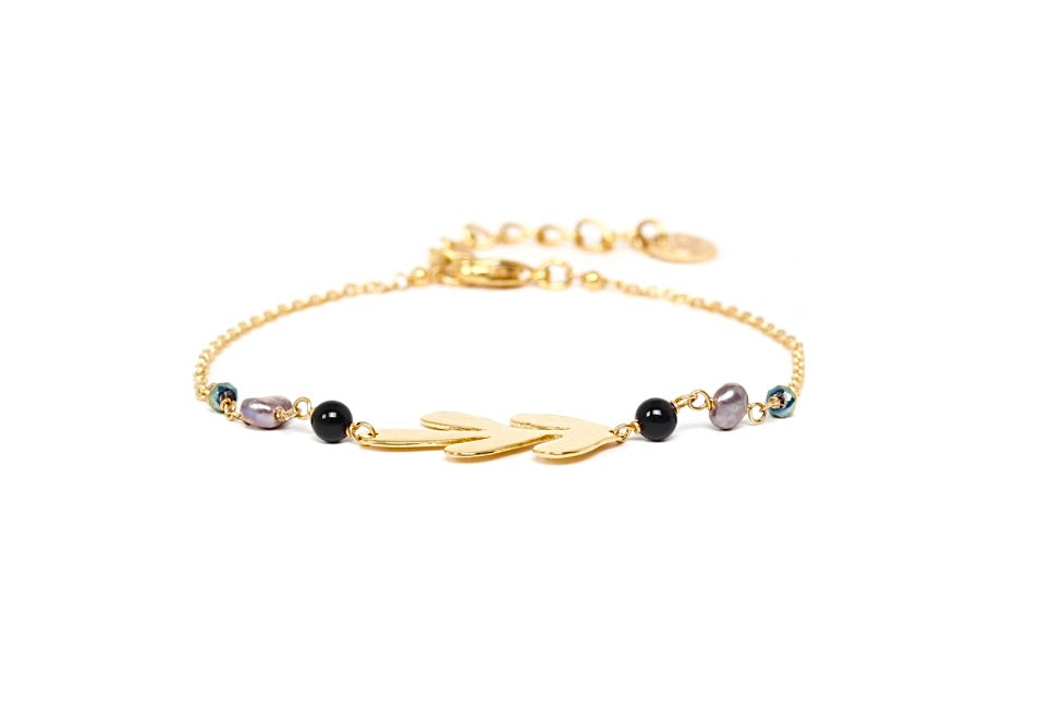 Julia Leaf Gemstone Bracelet