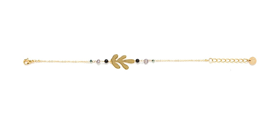 Julia Leaf Gemstone Bracelet