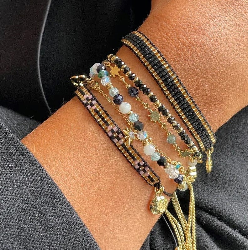 Mystical Black Spinel Gold Bracelet
