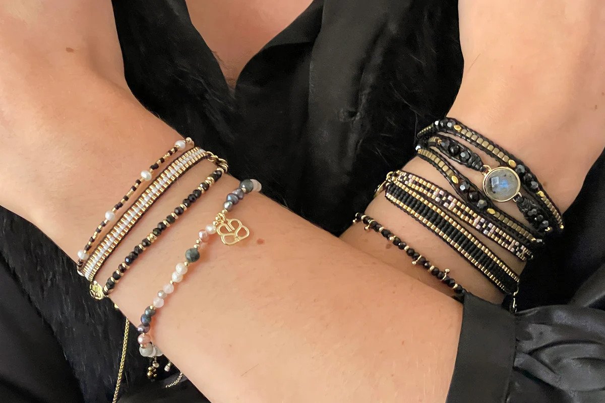 Mystical Black Spinel Gold Bracelet