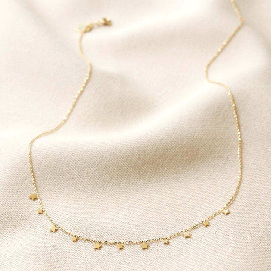 Tiny Delicate Gold Stars Necklace