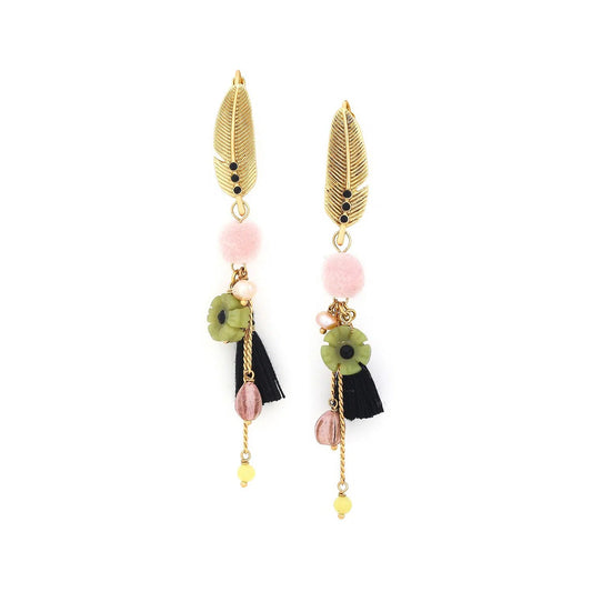 Keira  Feather French Hook Earrings