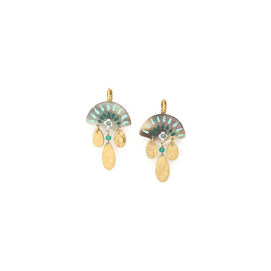 Talulah Medium Enamel Shell Dangle Drop Earrings