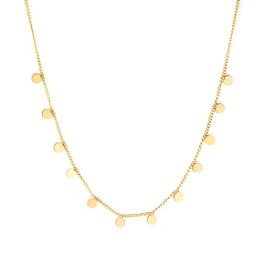 Delicate Gold Tiny Circles Necklace