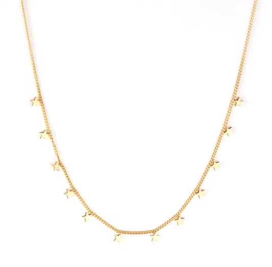 Delicate Gold Tiny Stars Necklace