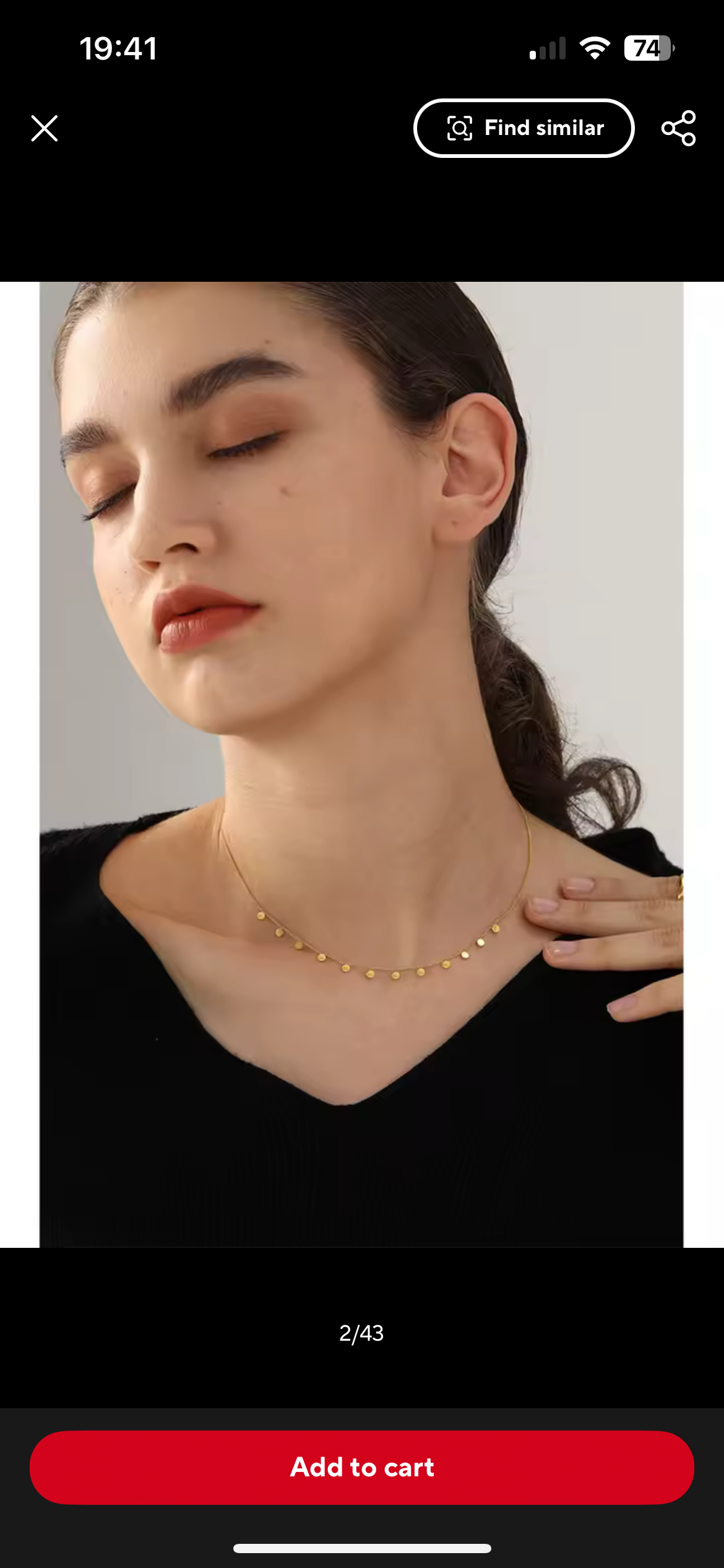 Delicate Gold Tiny Circles Necklace
