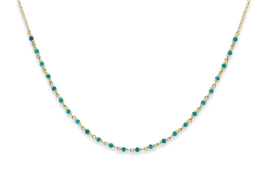 Panacea Turquoise Gold Gemstone Necklace