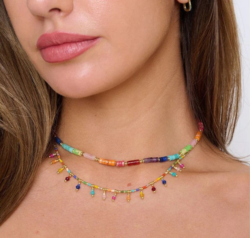 Chakra Multi Colour Miyuki Bead Necklace