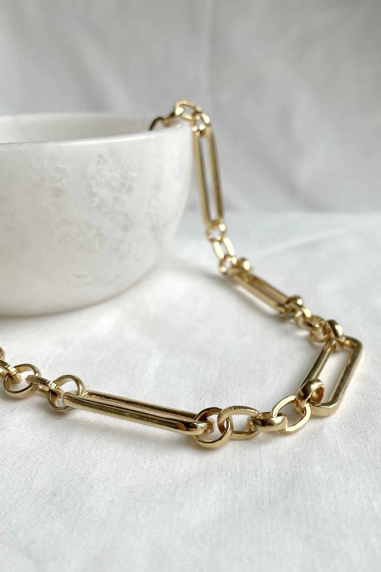 Gold Vermeil Chunky Long Link Chain Necklace