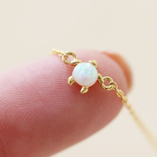 Gold Opal Turtle Bracelet