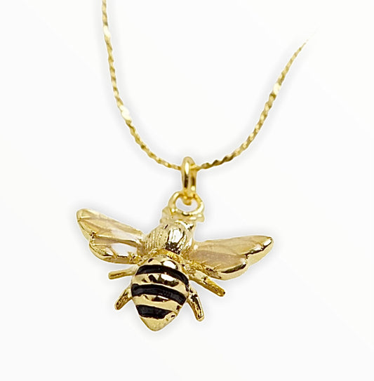 Tiny Gold Bee Necklace