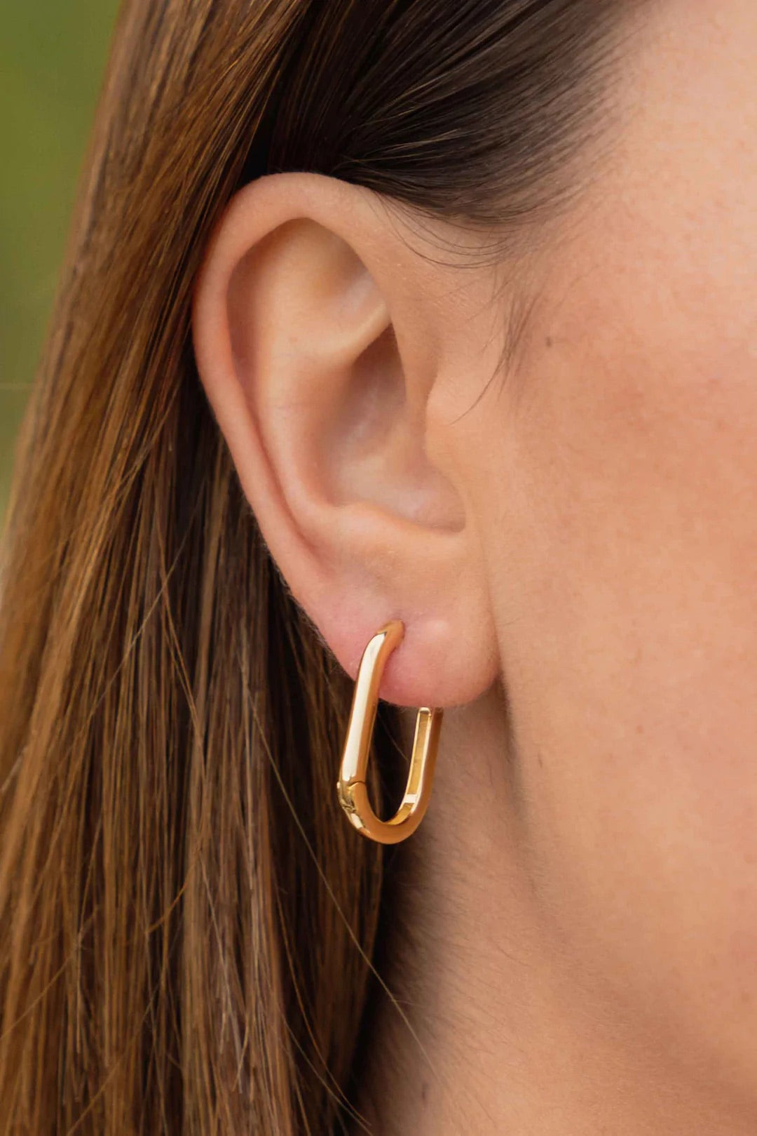 Gold Vermeil Oval Hoops